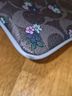Coach 100% Leather Floral Solid Black Blue Clutch One size - photo 4