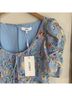 Likely 100% Polyester Floral Blue Casual Dress Size 10 - photo 12