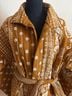 Anthropologie 100% Cotton Floral Paisley Brown White Jacket One size - photo 4