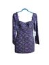 AMUR Floral Black Purple Cocktail Dress Size 2 - photo 1
