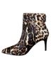 Zadig & Voltaire 100% Leather Animal Print Brown Black Ankle Boots Size 6 - photo 2