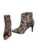 Zadig & Voltaire 100% Leather Animal Print Brown Black Ankle Boots Size 6 - photo 3