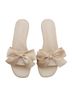 Kailee P. 100% Satin Tan Sandals Size 6 1/2 - photo 1