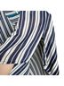Cato 100% Polyester Stripes Blue White Long Sleeve Blouse Size 22 - photo 7