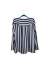 Cato 100% Polyester Stripes Blue White Long Sleeve Blouse Size 22 - photo 2