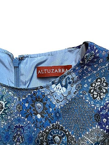 Altuzarra 100% Silk Tile Print Short Sleeves  Cocktail Dress (view 2)