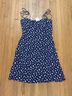 Reformation Polka Dots Blue Casual Dress Size 6 - photo 5