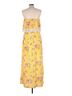 Justify 95% Polyester 5% Spandex 100% Polyester Floral Yellow Casual Dress Size L - photo 2
