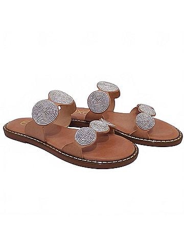 exe Women's Allison Flat Sandal in Nude (view 2)