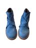 Free People 100% Leather Solid Blue Ankle Boots Size EU 37 - photo 2