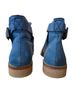 Free People 100% Leather Solid Blue Ankle Boots Size EU 37 - photo 5
