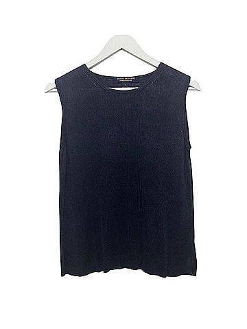 Brooks Brothers Brooks Brothers 100% Silk Ribbed Knit Sleeveless Tank
Top Navy Blue Size S Tank Top (view 1)
