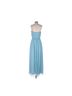 Weddington Way 100% Polyester 100% Polyester Solid Blue Cocktail Dress Size 8 - photo 8