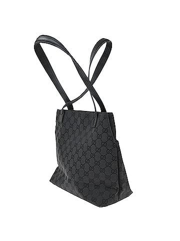 Gucci Double Pocket Tote Gg Canvas Black Canvas Tote Bag Bag (view 2)