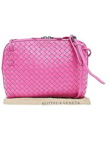 Bottega Veneta Nodini Crossbody Bag Intrecciato Nappa Pink Leather Shoulder Bag Bag (view 1)