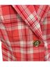 Smythe 100% Cotton Plaid Red Orange Blazer Size 12 - photo 3