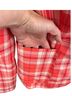 Smythe 100% Cotton Plaid Red Orange Blazer Size 12 - photo 5