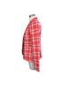 Smythe 100% Cotton Plaid Red Orange Blazer Size 12 - photo 6