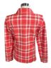 Smythe 100% Cotton Plaid Red Orange Blazer Size 12 - photo 7