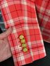 Smythe 100% Cotton Plaid Red Orange Blazer Size 12 - photo 9