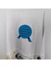 Disney 100% Cotton Print White Blue Long Sleeve Top Size S - photo 4