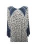 Free People 100% Polyester 100% Rayon Floral Stripes White Blue Casual Dress Size S - photo 2