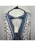 Free People 100% Polyester 100% Rayon Floral Stripes White Blue Casual Dress Size S - photo 4