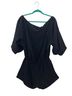 Alexis 100% Silk Solid Black Romper Size M - photo 5