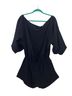 Alexis 100% Silk Solid Black Romper Size M - photo 2