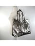 T Tahari 100% Leather Solid Silver Black Shoulder Bag One size - photo 4