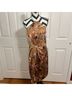 Reiss 100% Polyester Print Gold Pink Cocktail Dress Size 0 - photo 6
