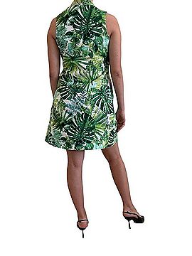 slim fit dress slacks Tommy Bahama Womens Leaf of Luxury Sleeveless Short Dress – ShopCGX main image 1