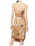 Reiss 100% Polyester Print Gold Pink Cocktail Dress Size 0 - photo 2