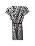 Merona 100% Polyester Animal Print Black White Casual Dress Size 12 - photo 2