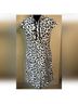 Merona 100% Polyester Animal Print Black White Casual Dress Size 12 - photo 10