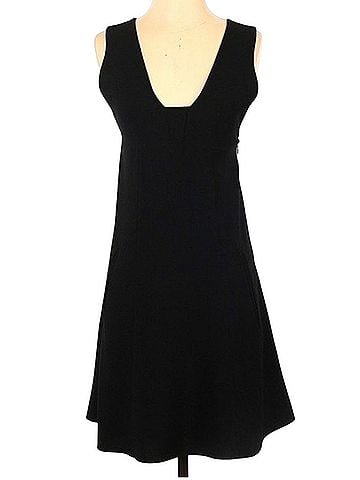 T by Alexander Wang Plunge-Neck A-Line Black Casual Dress (view 1)