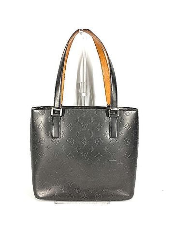 Louis Vuitton LOUIS VUITTON M55112 Monogram Matte Stockton Tote Bag, Shoulder Leather, Men's and Women's, Black (view 1)