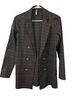 Charlotte Russe Plaid Black Gray Blazer Size S - photo 1