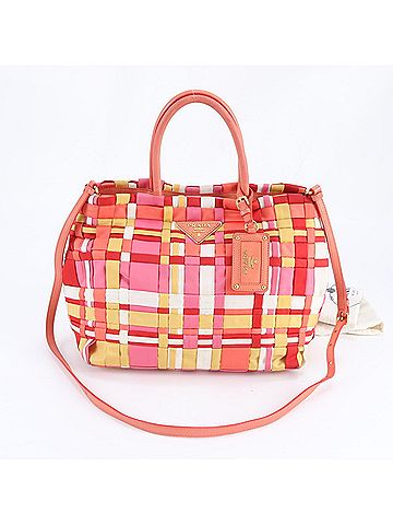 Prada Excellent condition Prada Tessuto nylon and leather 2-way shoulder bag/crossbody tote bag for women. (view 1)