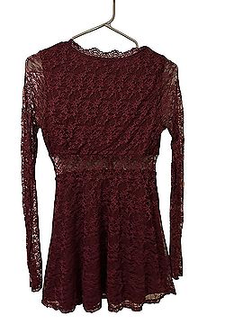 knee length dresses for ladies Petal & Pup Women's Keani Long Sleeve Lace Gown - Red main image 1