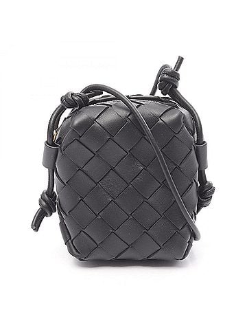 Bottega Veneta Bottega Veneta Intrecciato Micro Shoulder Bag/Handbag, Leather, Women's, Black, 805806V4W518425 (view 1)