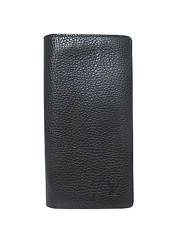 Louis Vuitton LOUIS VUITTON Louis Vuitton Portefeuille Brazza Taurillon Leather Long Wallet Bi-fold Black Men's (view 1)