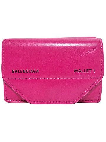 Balenciaga BALENCIAGA Etui Mini Wallet 1 Compact Tri-fold 529098 Pink (Men's & Women's) (view 1)