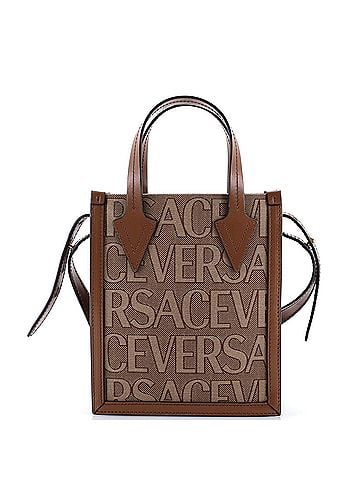 Versace Allover Logo Convertible Tote Printed Canvas Mini (view 1)