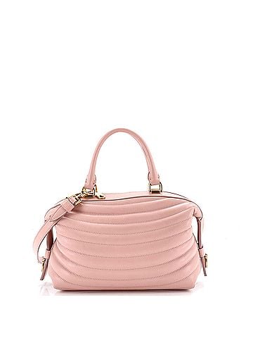 Salvatore Ferragamo Convertible Top Handle Bowling Bag Quilted Leather (view 1)