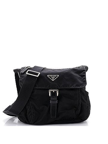 Prada Buckle Messenger Bag Tessuto Small (view 1)
