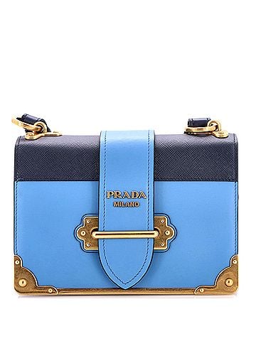 Prada Cahier Crossbody Bag Leather and Saffiano Leather Small (view 1)