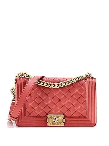 Chanel Boy Flap Bag Quilted Lambskin New Medium (view 1)