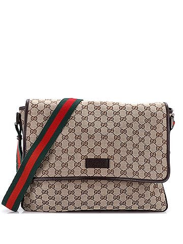 Gucci Web Strap Flap Messenger GG Canvas Medium (view 1)