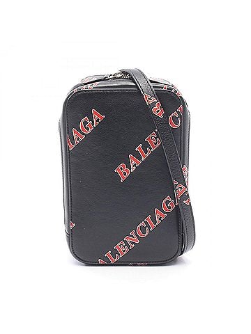 Balenciaga Balenciaga Cash Zip Phone Holder Shoulder Bag/Handbag, Leather, Men's/Women's, Black, Red, White, 618189 (view 1)